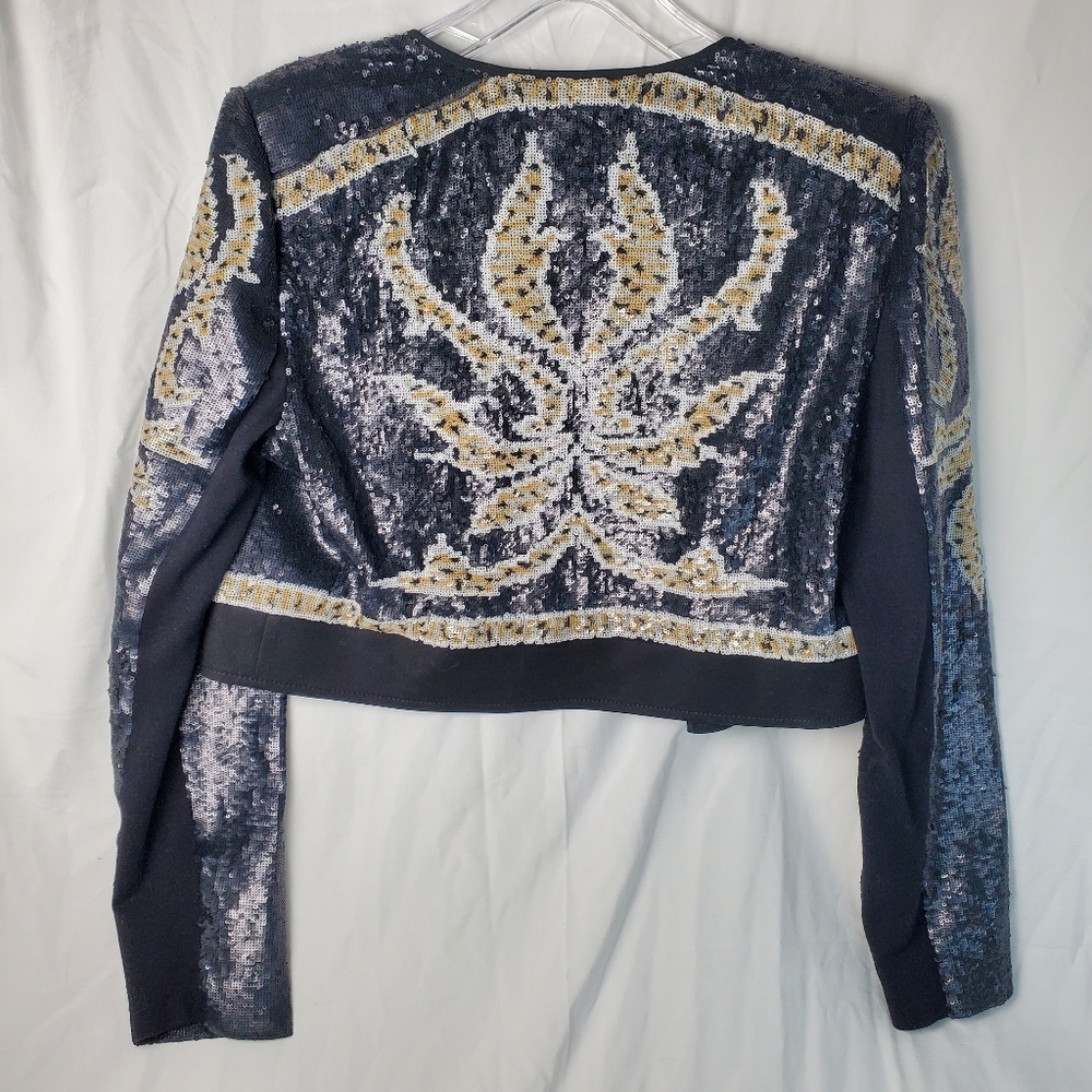 BCBG Max Azria Sequin Cropped Blazer Medium